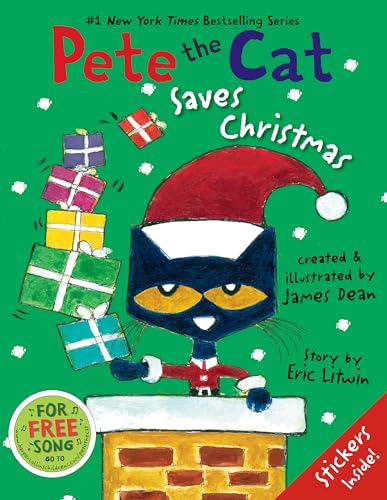 Beispielbild fr Pete the Cat Saves Christmas: Includes Sticker Sheet! zum Verkauf von Wonder Book
