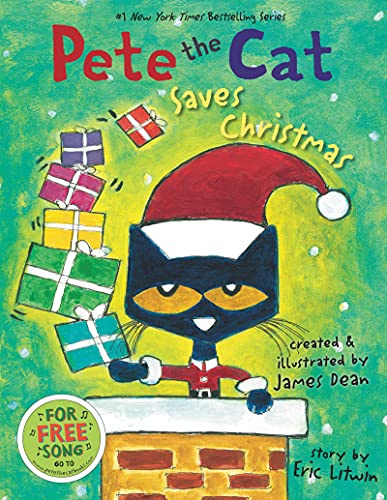 9780062110626: Pete the Cat Saves Christmas: Includes Sticker Sheet! a Christmas Holiday Book for Kids