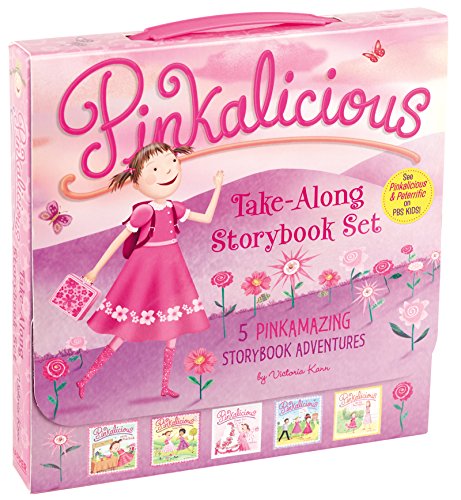 Stock image for The Pinkalicious Take-Along Storybook Set: Tickled Pink, Pinkalicious and the Pink Drink, Flower Girl, Crazy Hair Day, Pinkalicious and the New Teacher for sale by Fallen Leaf Books