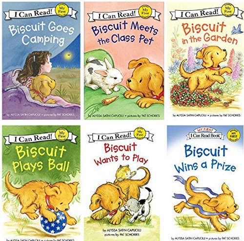 Stock image for I Can Read Biscuit Beginning Reading Six Book Set : Biscuit Goes Camping, Biscuit in the Garden, Biscuit Meets the Class Pet, Biscuit Plays Ball, Biscuit Wants to Play, Biscuit Wins A Prize for sale by Books Unplugged