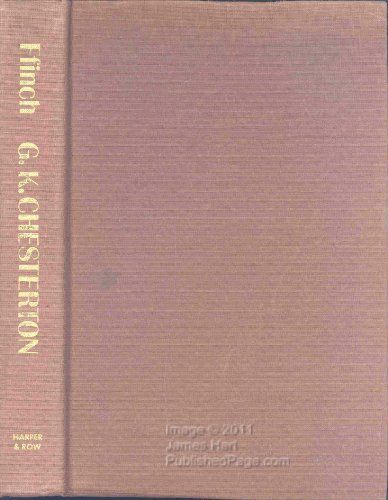 Beispielbild fr G. K. Chesterton - 1st US Edition/1st Printing zum Verkauf von Books Tell You Why  -  ABAA/ILAB