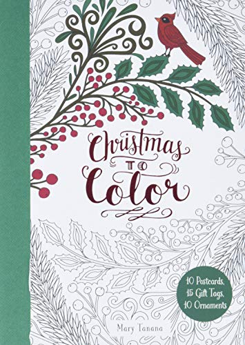 Beispielbild fr Christmas to Color: 10 Postcards, 15 Gift Tags, 10 Ornaments : A Christmas Holiday Book for Kids zum Verkauf von Better World Books