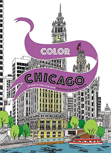 Beispielbild fr Color Chicago: 20 Views to Color in by Hand zum Verkauf von WorldofBooks