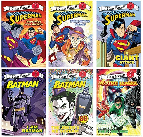 Stock image for I Can Read Six Book Set : Superman Versus Bizarro, Batman The Joker's Ice Scream, Superman Pranking News, I Am Batman, Superman A Giant Attach, Meet the Justice League Battle of the Power Ring for sale by Books Unplugged