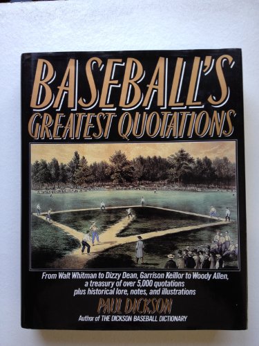 Beispielbild fr Baseball's greatest quotations zum Verkauf von Wonder Book