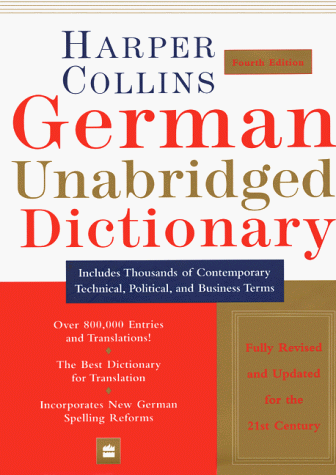 Imagen de archivo de HarperCollins German Unabridged Dictionary a la venta por Better World Books