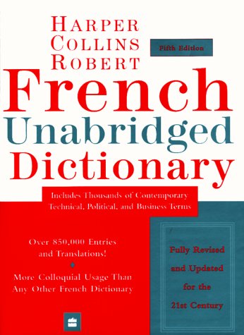 Beispielbild fr Harpercollins Robert French Unabridged Dictionary zum Verkauf von medimops