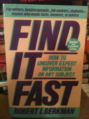 9780062731036: Find It Fast