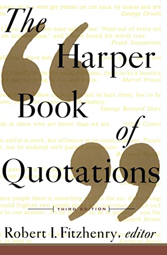 Beispielbild fr The Harper Book of Quotations 3rd Edition zum Verkauf von Gulf Coast Books