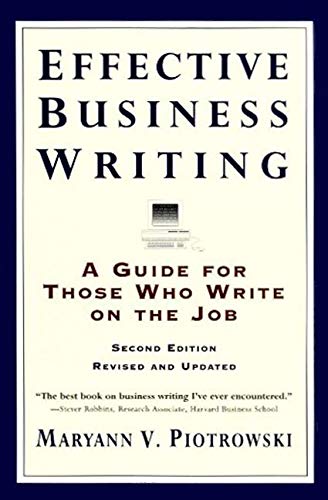 9780062733818: Effective Business Writing: A Guide for Those Who Write on the Job: Strategies, Suggestions and Examples