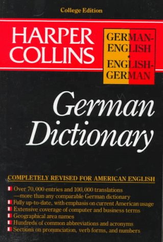 Beispielbild fr Harper Collins German Dictionary/German-English English-German (German Edition) zum Verkauf von Wonder Book