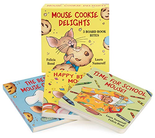 Imagen de archivo de Mouse Cookie Delights: 3 Board Book Bites: The Best Mouse Cookie; Happy Birthday, Mouse!; Time for School, Mouse! (If You Give.) a la venta por Vive Liber Books