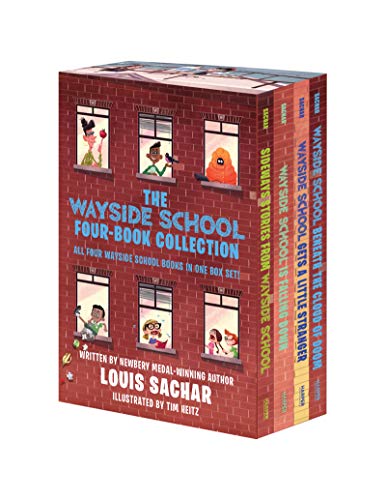 Stock image for The Wayside School 4-Book Box Set: Sideways Stories from Wayside School, Wayside School Is Falling Down, Wayside School Gets a Little Stranger, Wayside School Beneath the Cloud of Doom for sale by Red's Corner LLC