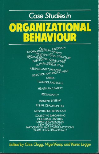 Beispielbild fr Case Studies in Organizational Behaviour zum Verkauf von WorldofBooks