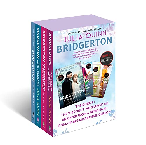 Imagen de archivo de Bridgerton Boxed Set 1-4: The Duke and I/The Viscount Who Loved Me/An Offer from a Gentleman/Romancing Mister Bridgerton (Bridgertons) a la venta por BooksRun