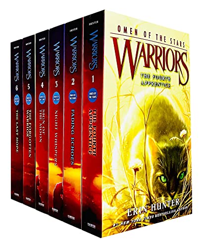 Beispielbild fr Warrior Cats: Omen of the Stars Book 1-6 Series 4 Books Collection Set By Erin Hunter (The Fourth Apprentice, Fading Echoes, Night Whispers, Sign of the Moon, The Forgotten Warrior & The Last Hope) zum Verkauf von WeBuyBooks 2