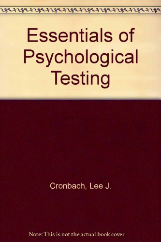 9780063502499: Essentials of Psychological Testing