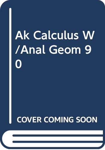 9780063639898: Ak Calculus W/Anal Geom 90