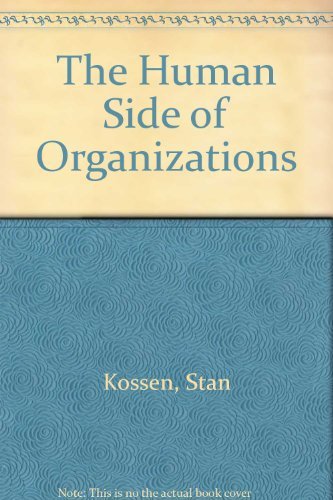 Imagen de archivo de Human Side of Organizations a la venta por Better World Books