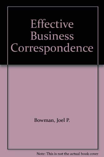 Stock image for Effective Business Correspondence for sale by UHR Books