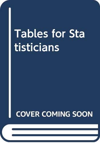 Stock image for Tables for Statisticians (College Outline Series) for sale by BookHolders