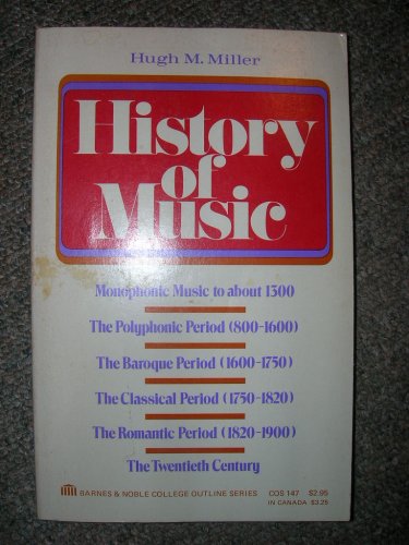 Imagen de archivo de History of Music a la venta por Wonder Book