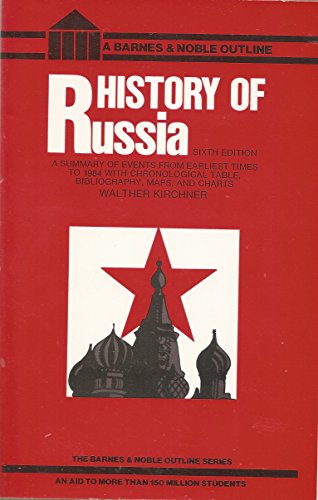 Beispielbild fr A history of Russia (Barnes & Noble outline series ; 154) zum Verkauf von Wonder Book