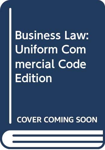 Stock image for Business Law: Uniform Commercial Code Edition for sale by HPB-Red