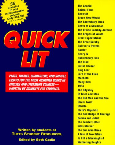 Stock image for Quick Lit: Plots, themes, characters, amd sample essays for the most assigned books in Engl for sale by Wonder Book
