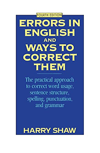 Beispielbild fr Errors in English and Ways to Correct Them: Fourth Edition zum Verkauf von Wonder Book