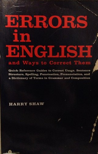 Imagen de archivo de Errors In English and Ways to Correct Them a la venta por BookHolders