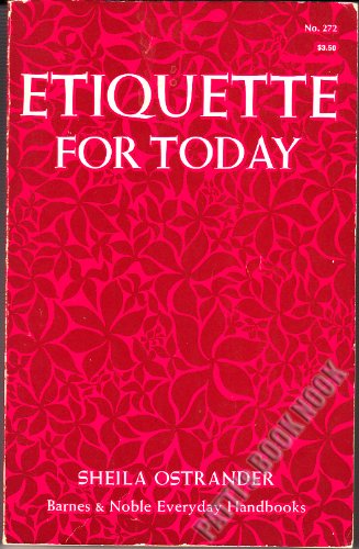 Imagen de archivo de Etiquette for Today a la venta por ThriftBooks-Dallas