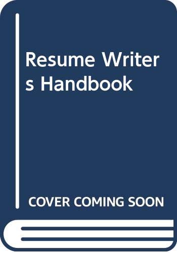 Beispielbild fr Resume Writers Handbook zum Verkauf von Wonder Book