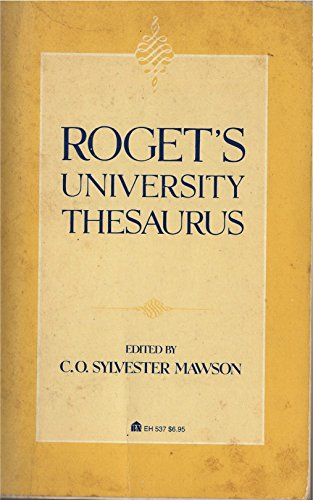 Stock image for Roget's University Thesaurus for sale by Better World Books: West