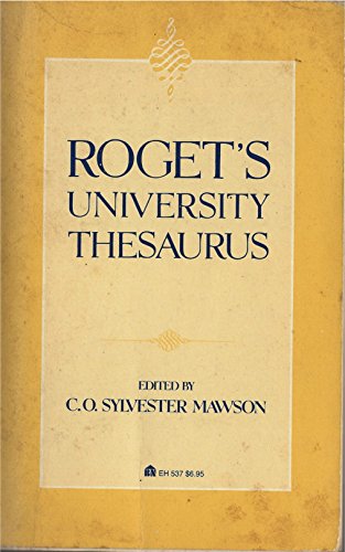 9780064635370: Roget's University Thesaurus