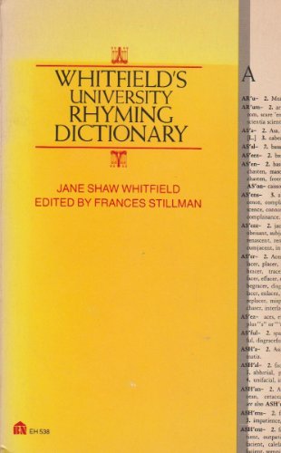 Imagen de archivo de Whitfield's University Rhyming Dictionary a la venta por Better World Books: West