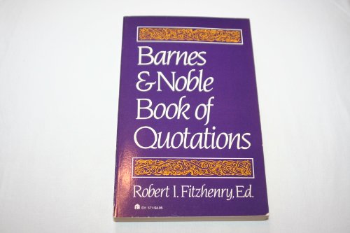 Imagen de archivo de Barnes & Noble book of quotations a la venta por Wonder Book