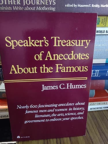 Imagen de archivo de Speaker's Treasury of Anecdotes About the Famous a la venta por Wonder Book