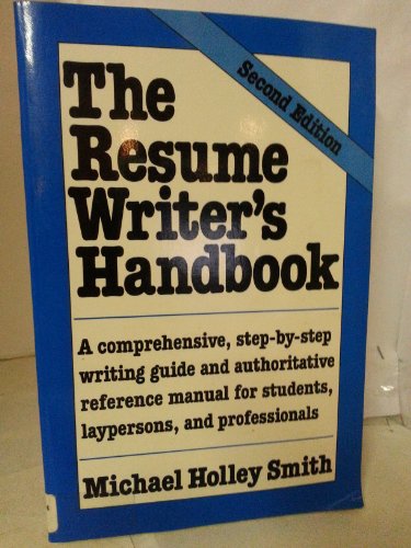 9780064637176: Resume Writer's Handbook