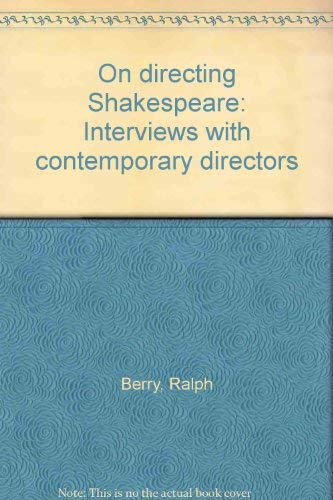 9780064903776: On directing Shakespeare: Interviews with contemporary directors