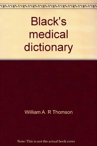 9780064904438 Title Blacks Medical Dictionary Thomson William A R