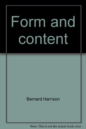 Form and content (Library of philosophy and logic) - Harrison, Bernard