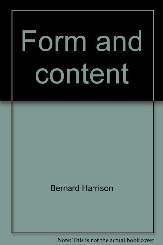 9780064927369: Form and content [Hardcover] by Bernard Harrison
