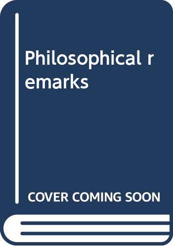 9780064978217: Philosophical remarks