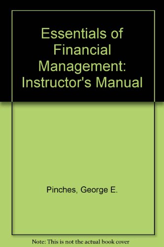 9780065000818: Instructor's Manual (Essentials of Financial Management)