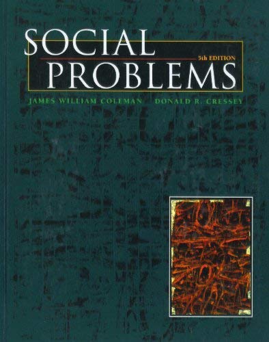 Beispielbild fr SOCIAL PROBLEMS zum Verkauf von Gordian Booksellers