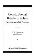 Stock image for Constitutional Debate in Action: Governmental Powers for sale by HPB Inc.