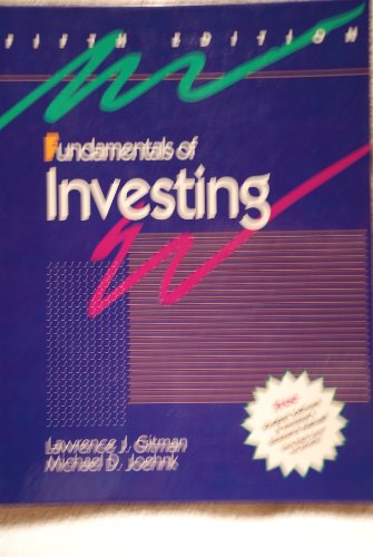 Beispielbild fr Fundamentals of Investing zum Verkauf von Better World Books