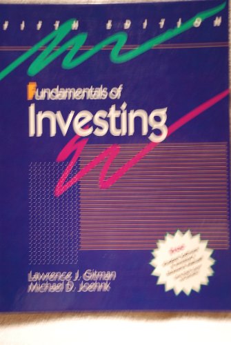 Imagen de archivo de Fundamentals of Investing a la venta por Better World Books