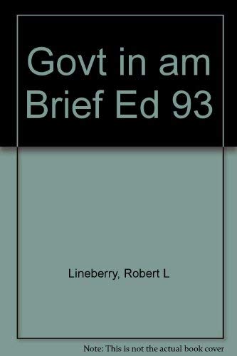 Imagen de archivo de Government in America: People, Politics, and Policy, Brief Edition a la venta por BookDepart